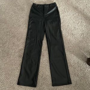 black leather pants from AKIRA